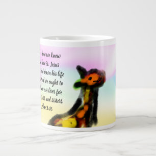Jesus liebt Schwester und Bruder Jumbo-Tasse