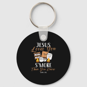 Jesus liebt S'more christliche Kirche Camper Campi Schlüsselanhänger