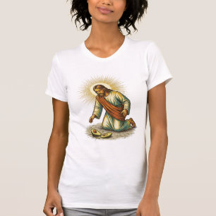 Jesus ließ frische geschnittene Avocado auf den Bo T-Shirt