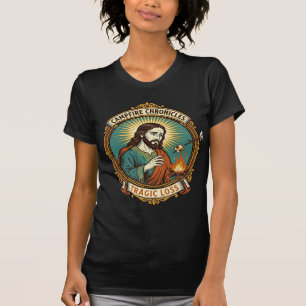 Jesus ließ Marshmallow Lagerfeuer Party Fail Humor T-Shirt