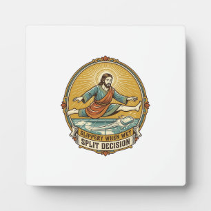 Jesus ließ nasses Seife auf dem rutschigen Badezim Fotoplatte