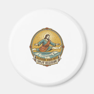 Jesus ließ nasses Seife auf dem rutschigen Badezim Magnet