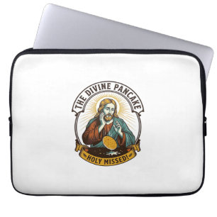 Jesus ließ perfekten Pfannkuchen fallen, der das W Laptopschutzhülle