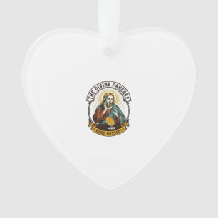 Jesus ließ perfekten Pfannkuchen fallen, der das W Ornament