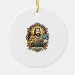 Jesus ließ rutschige Seife Dusche ungeschickt Bade Keramik Ornament