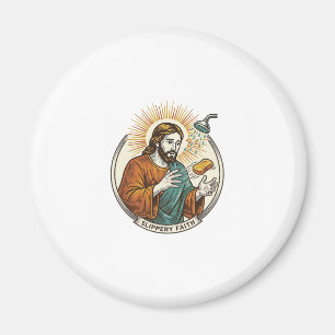 Jesus ließ rutschige Seife Duschwanne Ungeschickt Magnet
