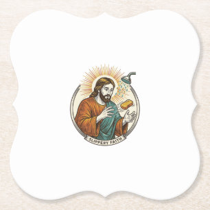 Jesus ließ rutschige Seife Duschwanne Ungeschickt Untersetzer