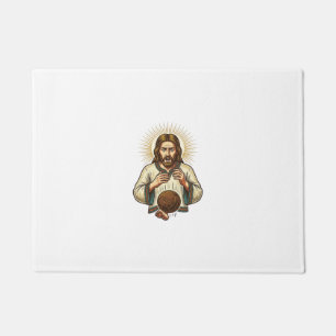 Jesus ließ schweren Medizinball fallen, Zeh schmer Fußmatte