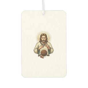 Jesus ließ schweren Medizinball fallen Zeh Schmerz Autolufterfrischer
