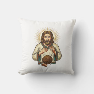 Jesus ließ schweren Medizinball fallen Zeh Schmerz Kissen