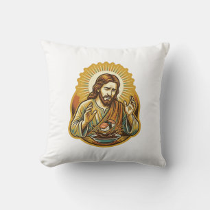 Jesus ließ Sushi in Sojasauce fallen Food Humor Kissen