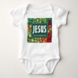 JESUS Ließ uns Adore Ihm Weihnachten Baby Strampler