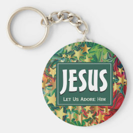 JESUS Ließ uns Adore Ihm Weihnachten Schlüsselanhänger