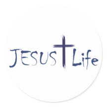 JESUS Life Blue Text Stickers 20 pro Blatt