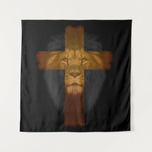 Jesus Lion of Judah Tapestry Wandteppich