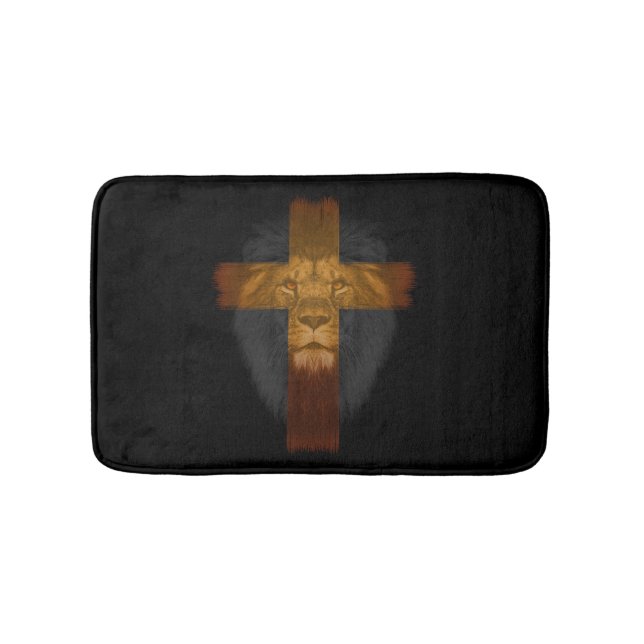 Jesus Lion von Judah Bath Mat Badematte (Vorderseite)