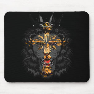 Jesus Lion von Judah Faithcross Mousepad