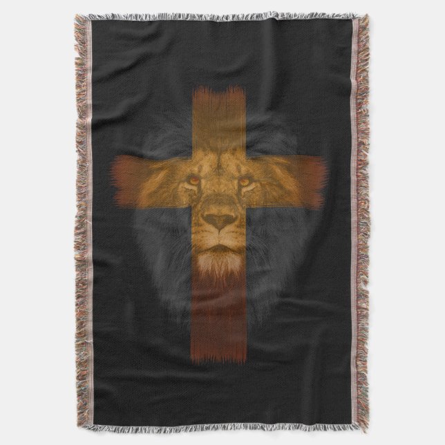 Jesus Lion von Judah Throw Blanket Decke (Vorderseite Vertikal)