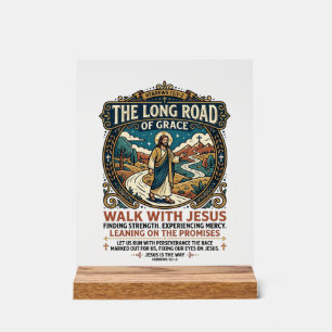 Jesus LKW-Fahrer Langstrecken-T-Shirt Inspirierend Acrylschild