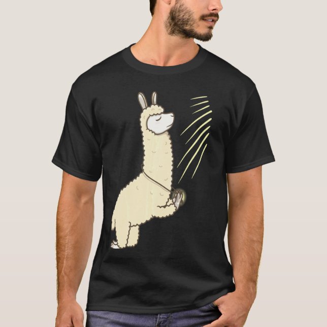 Jesus Llama Gebet Christliches Christentum Kirche  T-Shirt (Vorderseite)