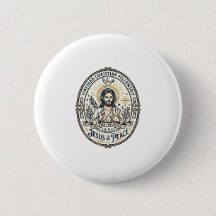 Jesus Lo Fi Lernbeats Ästhetisches Grafik T-Shirt  Button