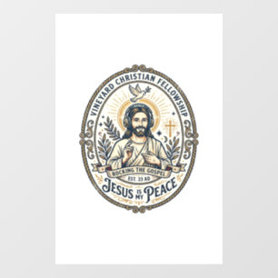 Jesus Lo Fi Lernbeats Ästhetisches Grafik T-Shirt Fensteraufkleber