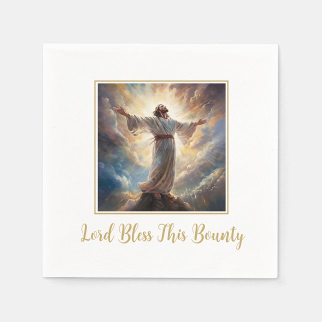 Jesus Lord Bless Paper Napkins Serviette (Vorderseite)