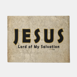 Jesus, Lord meiner Rettung (christlicher Glaube) Fußmatte