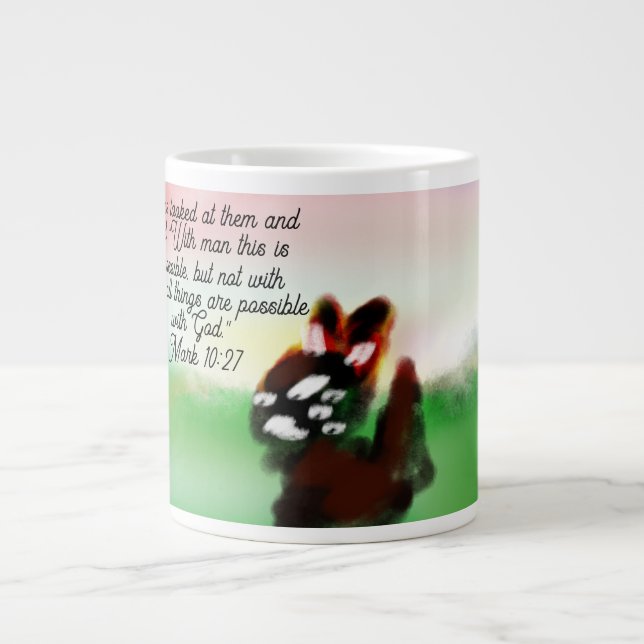 jesus love  Jumbo-Tasse (Vorderseite)