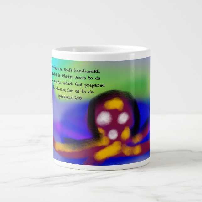 jesus  love work Jumbo-Tasse (Vorderseite)