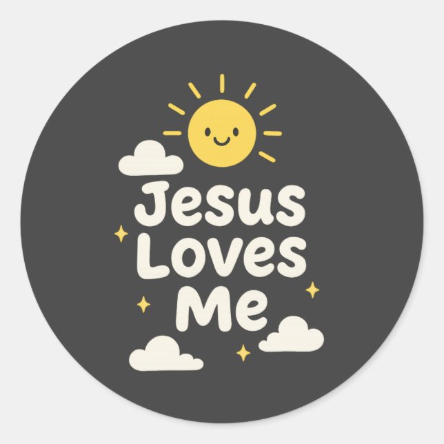 Jesus Loves Me Christian Sticker (Vorderseite)