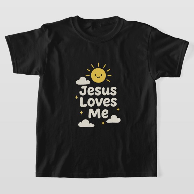 Jesus Loves Me Cute Kids Christian T-Shirt (Ablage )
