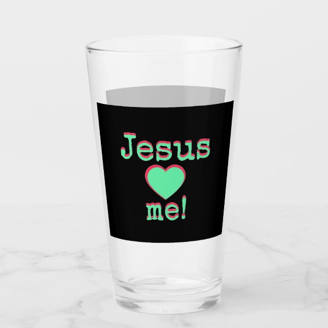 Jesus loves ♥ me! glas (Vorderseite)