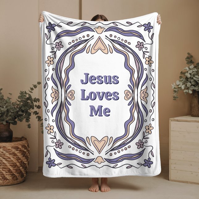 Jesus Loves Me Sherpa Blanket Christian Gift  Sherpadecke (Von Creator hochgeladen)