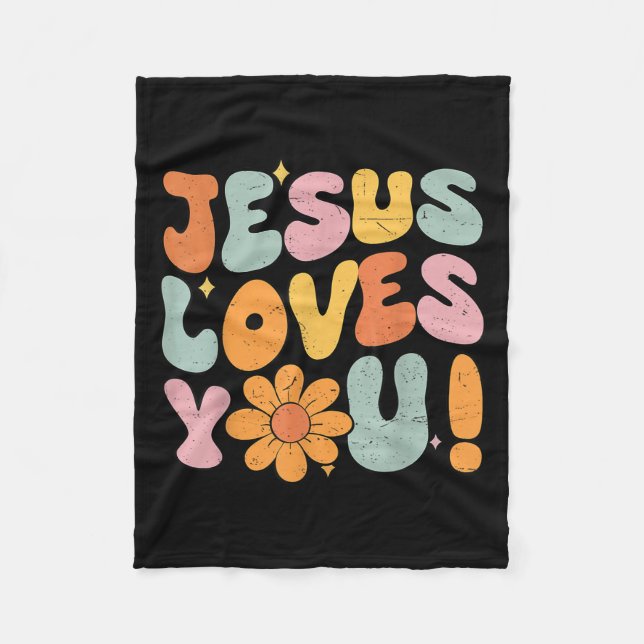 Jesus Loves You Christian Teen Girl God Sister Goo Fleecedecke (Vorderseite)