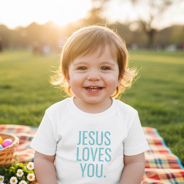 Jesus Loves You | Christian Toddler  Baby T-shirt (Von Creator hochgeladen)