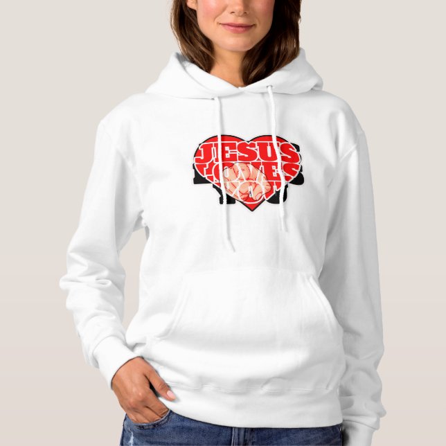 Jesus Loves You-Inspirational Christian Faith Hood Hoodie (Vorderseite)