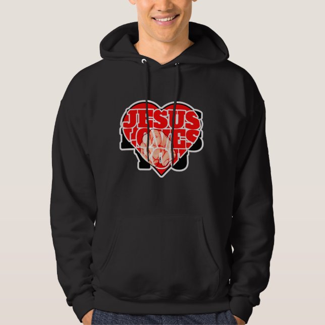 Jesus Loves You-Inspirational Christian Faith Hood Hoodie (Vorderseite)
