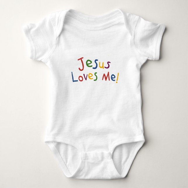 Jesus loveT-Shirt Baby Strampler (Vorderseite)