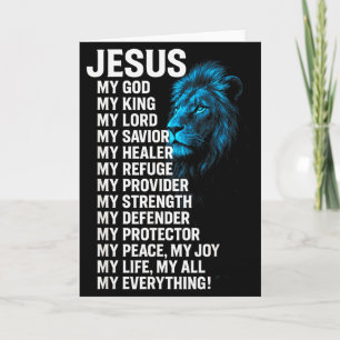 Jesus - Löwe Christlicher König Herr Retter Glaube Karte