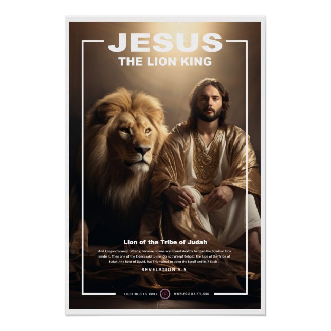 Jesus - Löwe König 1 Poster (Vorderseite)