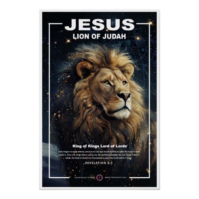 Jesus - Löwe König 3 Poster (Vorderseite)