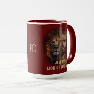 Jesus Löwe von Juda Custom Monogram Coffee Tasse