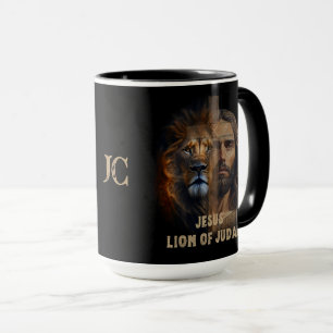 Jesus Löwe von Juda Custom Monogram Coffee Tasse