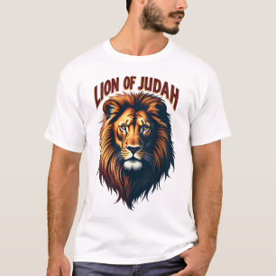 Jesus Löwe von Juda Vintage-Engraving Christliches T-Shirt