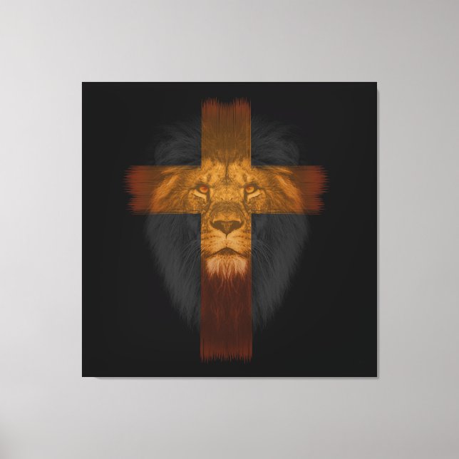 Jesus Löwe von Judah Wrapped Canvas Leinwanddruck (Vorderseite)