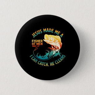 Jesus machte mich zu einem Fisher Bibble Verse Mar Button