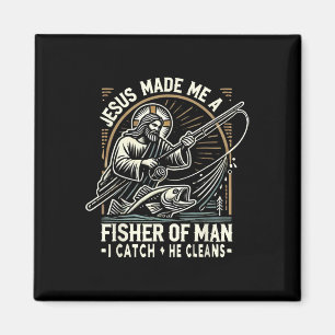Jesus machte mich zu einem Menschenfischer-Shirt A Magnet