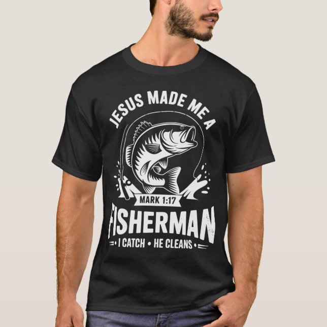 Jesus machte mich zum Fischermann T-Shirt (Vorderseite)