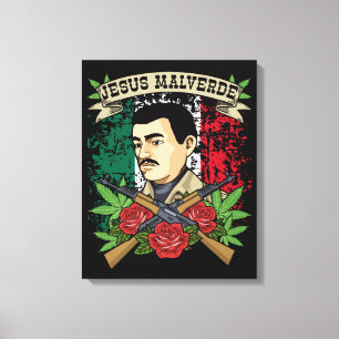 Jesus Malverde Geschenk Frauen und Männer Jesus M Leinwanddruck